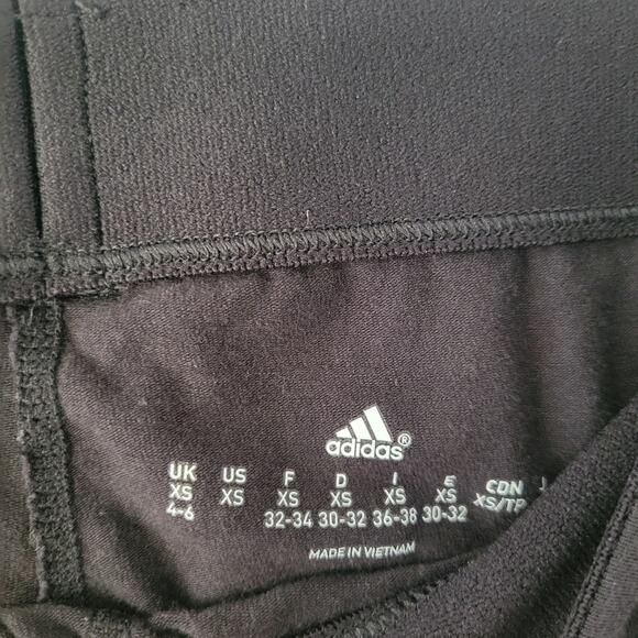 Adidas Women's Black Cotton Leggings Size XS | Activewear Streetwear Gym Active - Picture 5 of 6